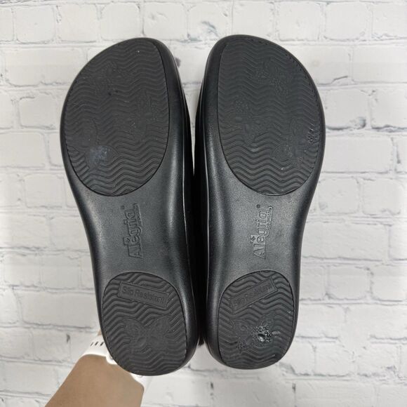 Alegria Meri Ankle Boots Women Size 7.5-8 US 38 EU Black Floral Shearling Shoes - Picture 6 of 12